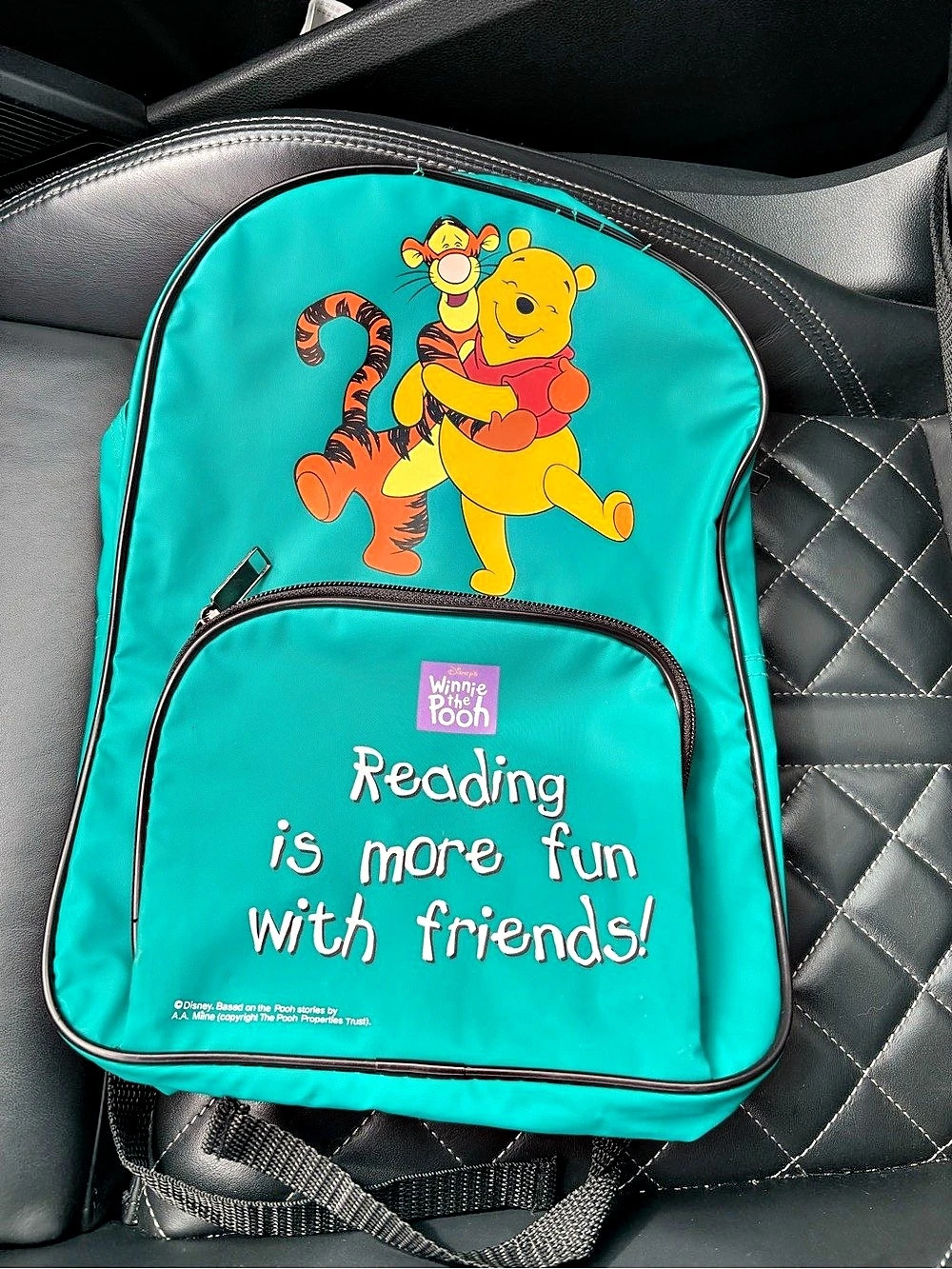 VINTAGE Disney Winnie the Pooh Reading Is More Fun With Friends backpack 20